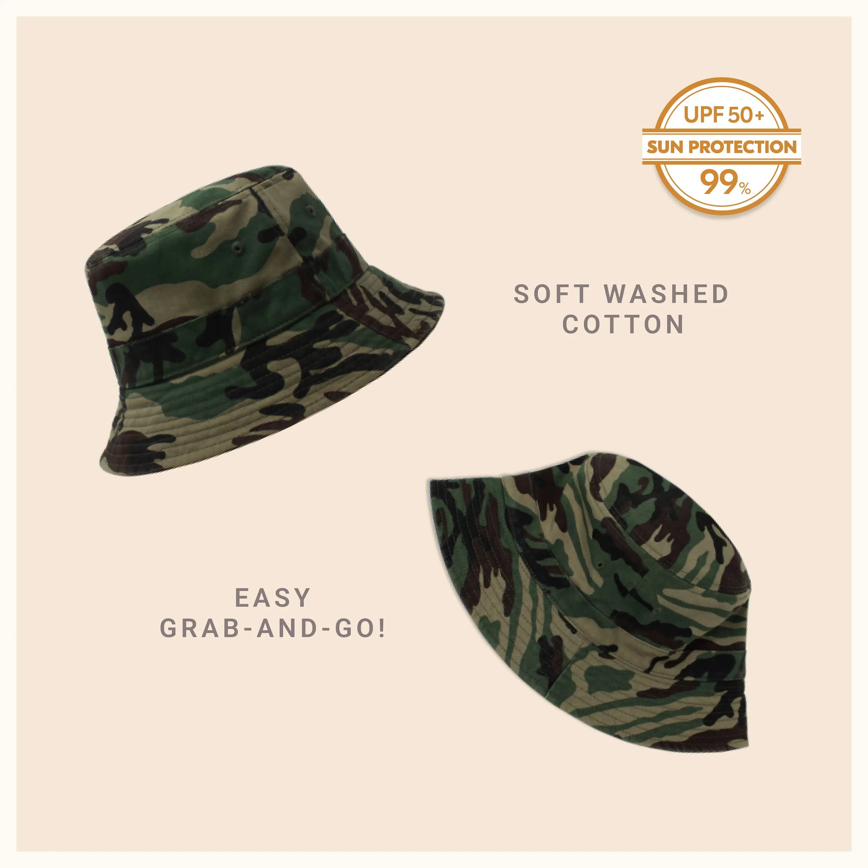 Classic Washed Cotton Bucket Hat Crimson Hector