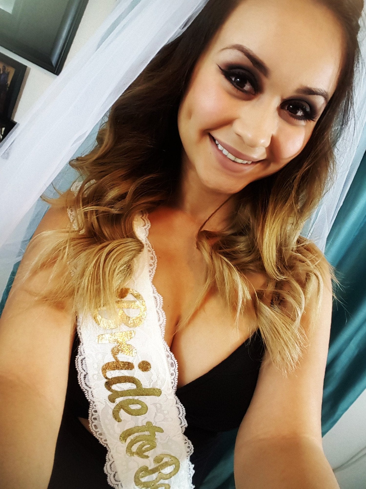 &quot;Bride To Be&quot; White Lace &amp; Satin Bachelorette Fuchsia Hephaestus