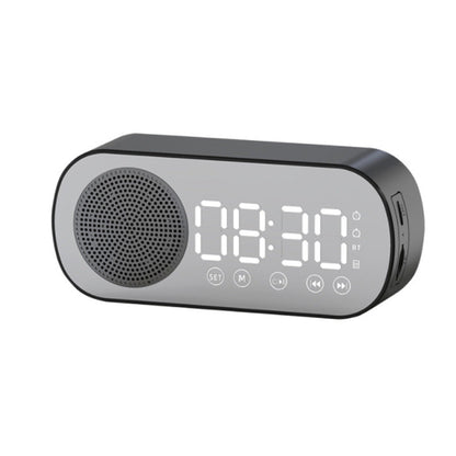 Music Alarm Clocks Mirror FM Radio LED Bluetooth Speaker Maroon Asteria