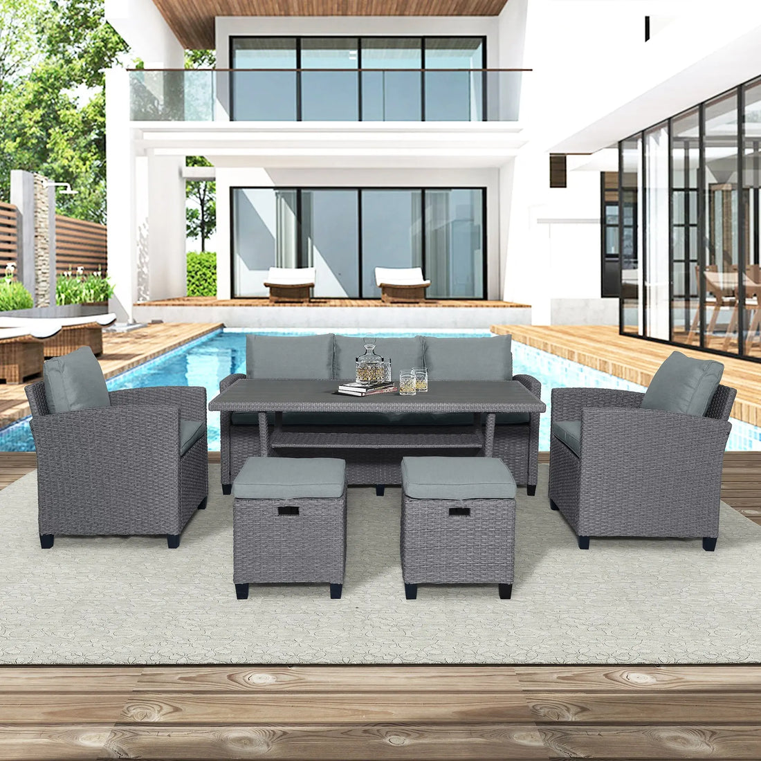 Outdoor Rattan Wicker Set