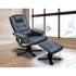 PU Leather Massage Chair Recliner Ottoman Lounge Remote - Black Magenta Danae