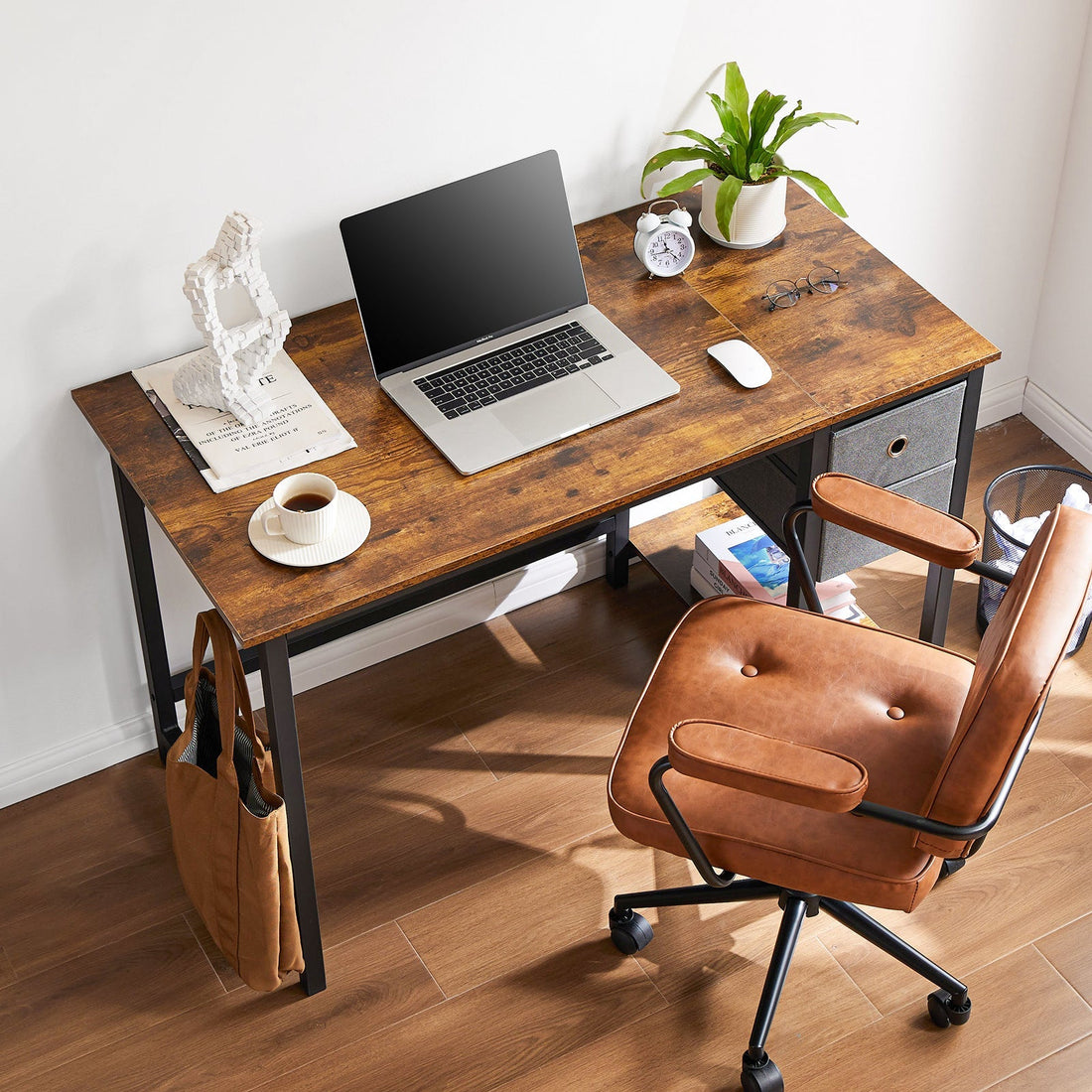 Computer Desk With Drawer Crimson Medea