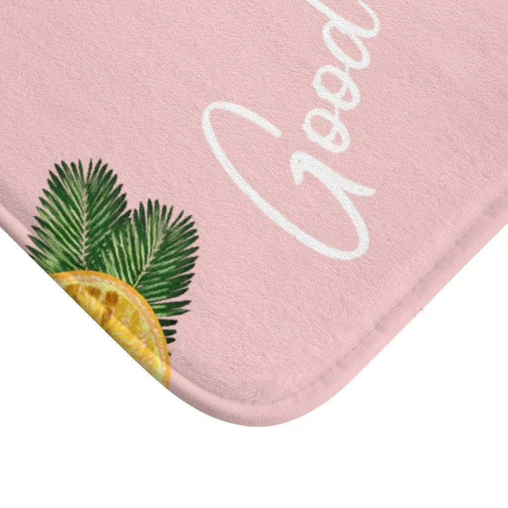 Good Vibes Lemon Bath Mat Yellow Pandora