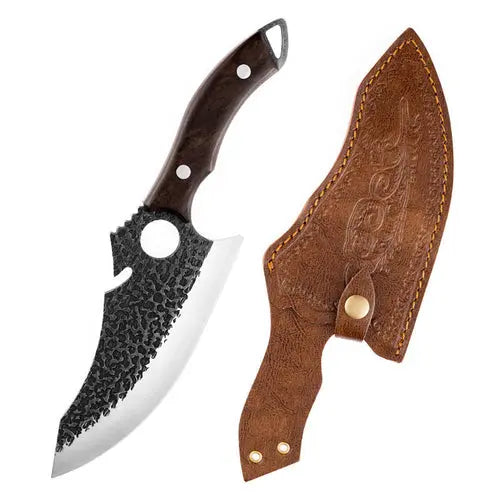 Steel Forging Ring Tactical Kitchen Knife Crimson Medea