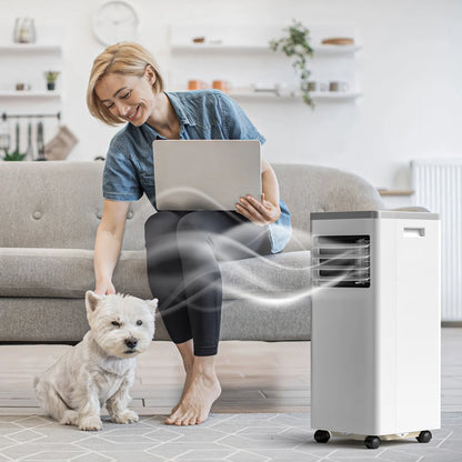 Portable Air Conditioner, 8,000 BTU Ashrae, 4-In-1 Portable AC Cooler, Dehumidifier&amp; Fan Mode, Remote Control, Floor Standing AC 5,000 BTU (SACC) up Cooling to 250 Sq.Ft