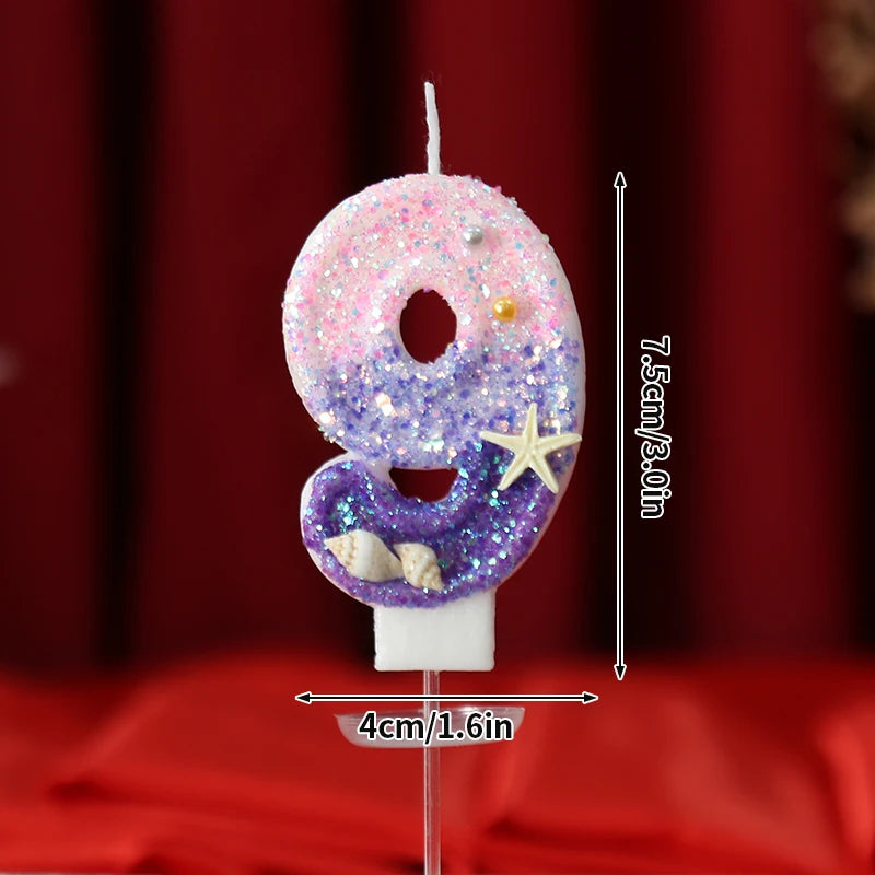 3D Number Cake Decorating Candle Pink Glitter Birthday Candles Digital Candle Cake Topper Birthday Party Anniversary Cake Decor