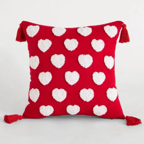 Valentines Day Throw pillow cover, 18x18 inch Magenta Charlie