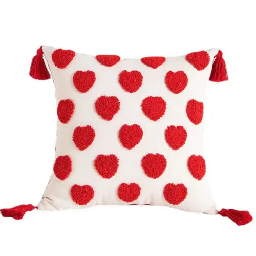 Valentines Day Throw pillow cover, 18x18 inch Magenta Charlie