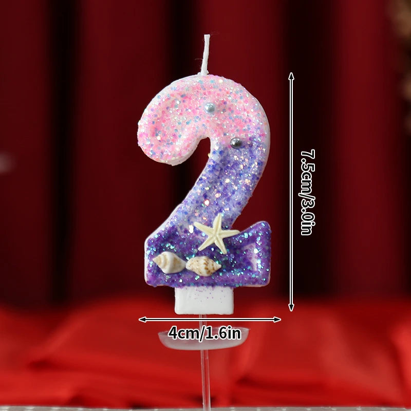 3D Number Cake Decorating Candle Pink Glitter Birthday Candles Digital Candle Cake Topper Birthday Party Anniversary Cake Decor