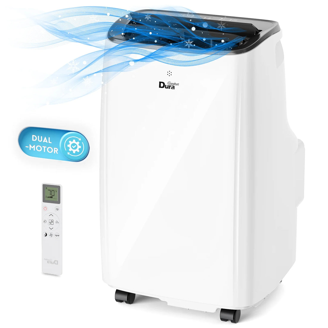 12000 BTU (ASHRAE) Portable Air Conditioners for Baseroom up to 300 Sq.Ft, with Cooler, Dehumidifier and Fan, 6550BTU (SACC) White