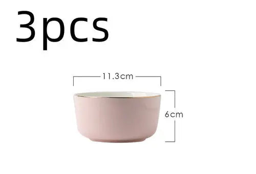 Light Luxury Ceramic Tableware Couple Tableware Crimson Medea
