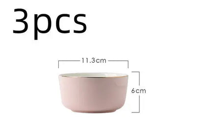 Light Luxury Ceramic Tableware Couple Tableware Crimson Medea