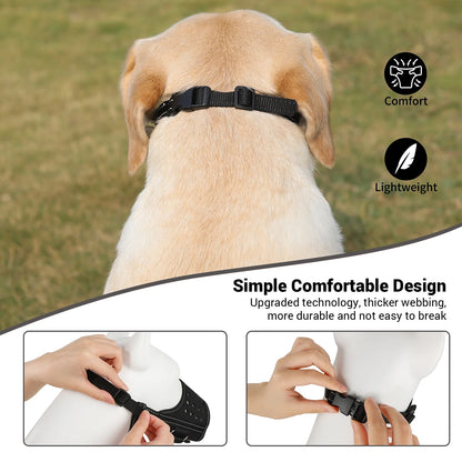 Dog Muzzle, Soft Leather Muzzle anti Biting Barking Chewing, Breathable Puppy No Bark Muzzle, Black