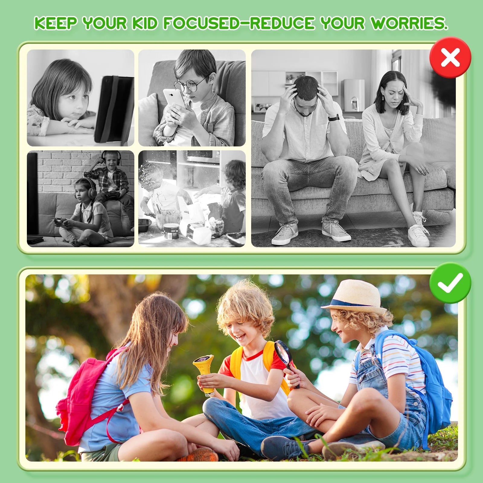 Microscope for Kids, Digital Microscope with 2&
