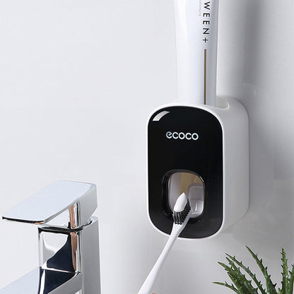 Wall Mounted Automatic Toothpaste Holder For Bathroom Maroon Asteria