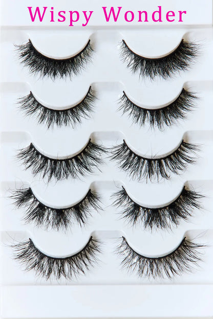 SO PINK BEAUTY Mink Eyelashes Variety Pack 5 Pairs Crimson Medea