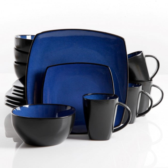 Home Soho Lounge Dinnerware Set, Blue Rose Chloe