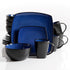 Home Soho Lounge Dinnerware Set, Blue Rose Chloe