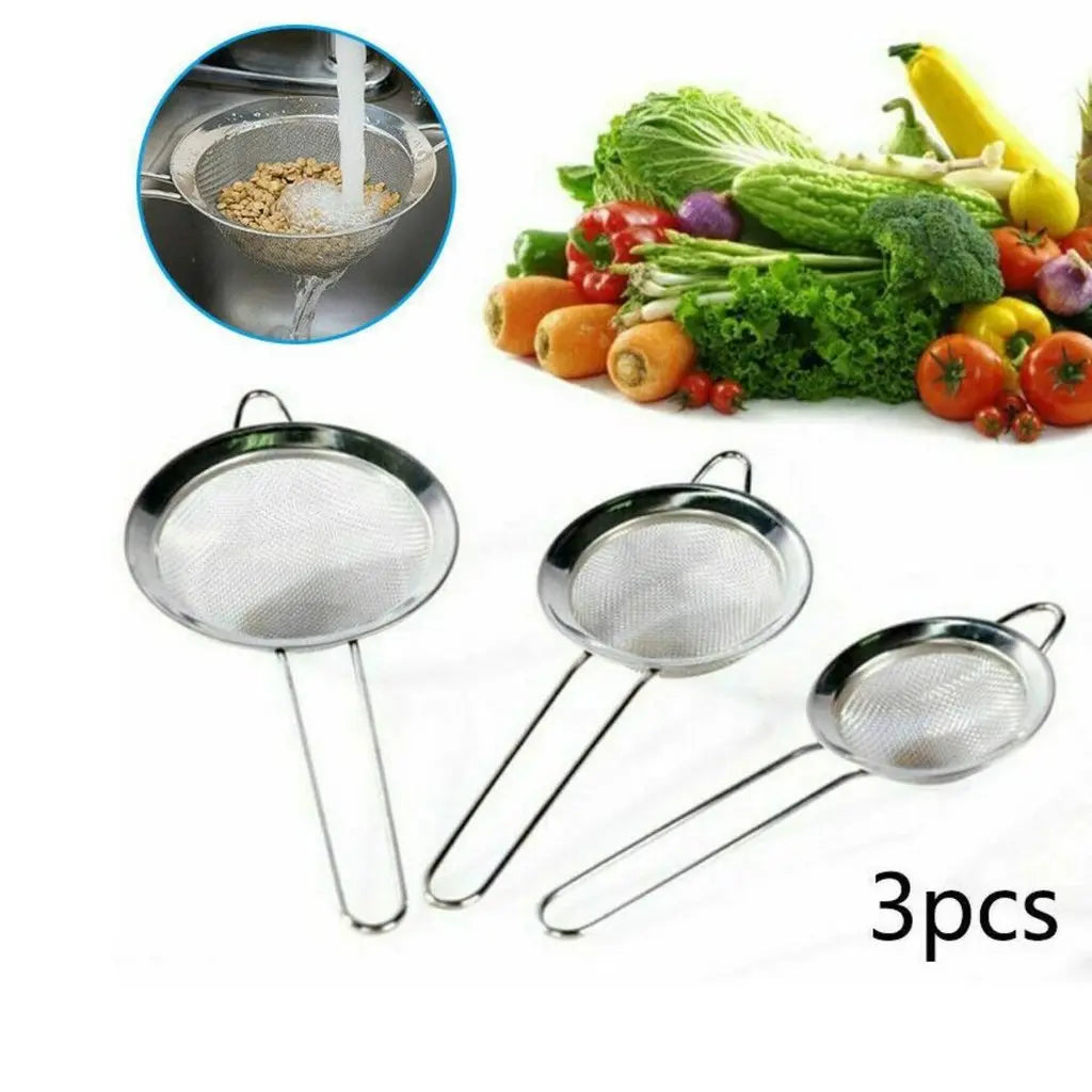 Stainless Steel 3 in 1 Liquid Colanders Set Yellow Pandora