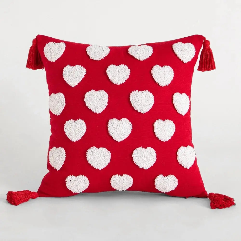 Valentines Day Throw pillow cover, 18x18 inch Magenta Charlie