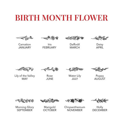 Birth Month Flowers Ring, Family Floral Ring, Gift for Mom,Mother Ring Green Millie