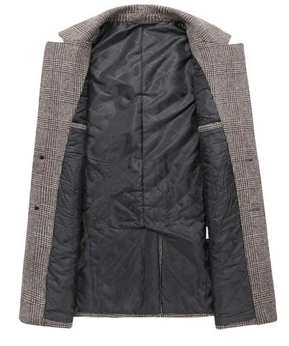 Fashion Plaid Single Breasted Jackets Men&