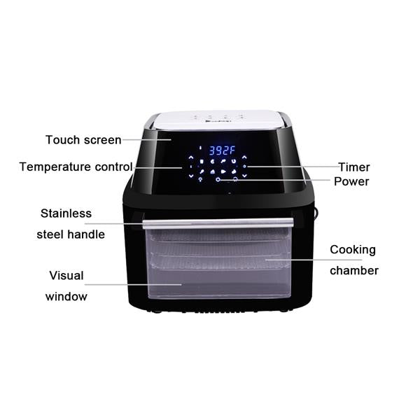 1800W BlackZOKOP KAFO-1800A-D2 US 120V 16.91Quarts / 16L Air Fryer Teal Simba