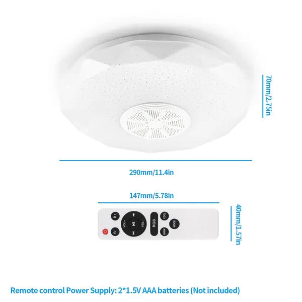 Bluetooth Wireless RGB Music Ceiling Light Teal Simba