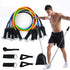 11Pcs Fitness Equipment Resistance Band Set Teal Simba