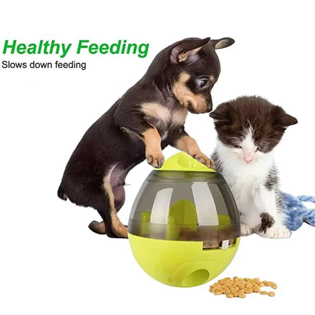 Dogs and Cats Food Dispenser Tumbler Yellow Pandora