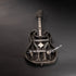 "The Original" Metal Electric Guitar Sculpture Heavy Metal Wall Art Turquoise Poppy