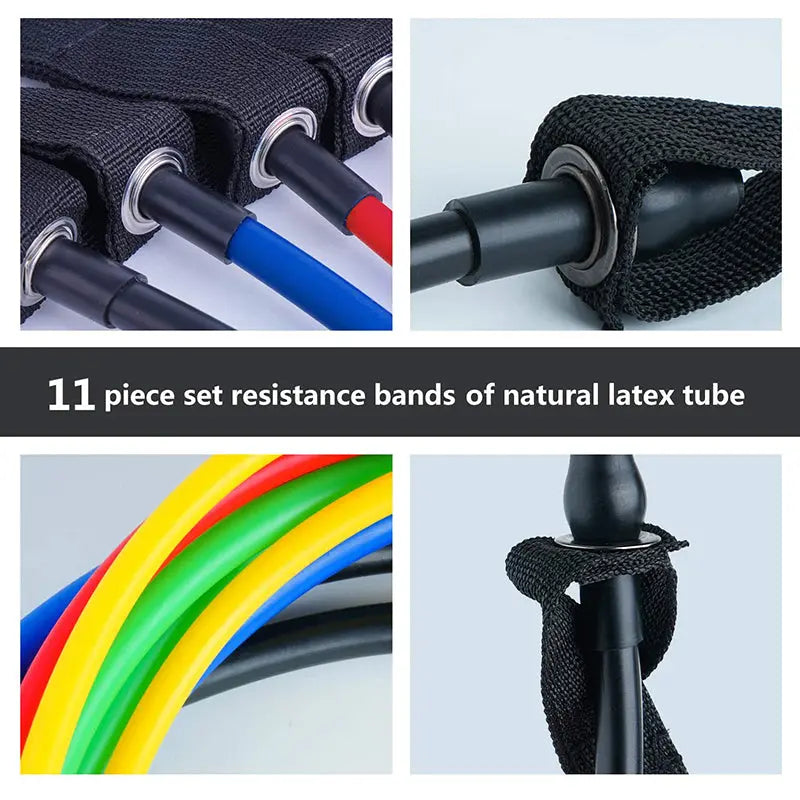 11Pcs Fitness Equipment Resistance Band Set Teal Simba