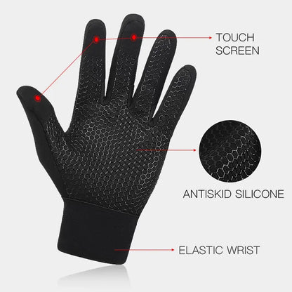 Thermal Gloves Winter Cycling Gloves With Wrist Support Touch Screen Teal Simba
