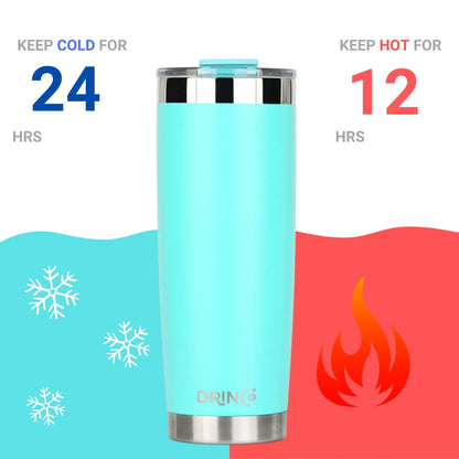 DRINCO®  20oz Insulated Tumbler w/Spill Proof Lid, 2 Straws(Teal) Orchid Lavender