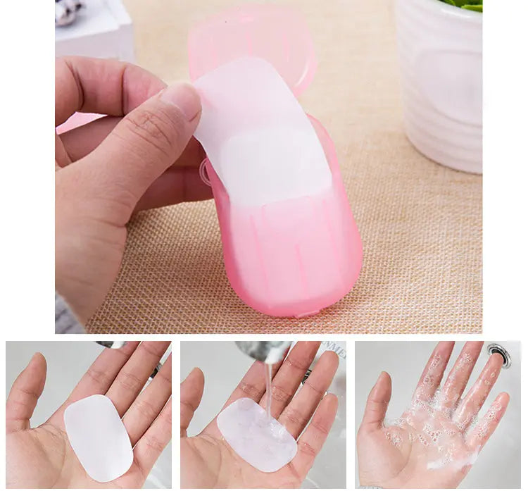 20pcs Random Disinfecting Soap Paper Foaming Soap Teal Simba
