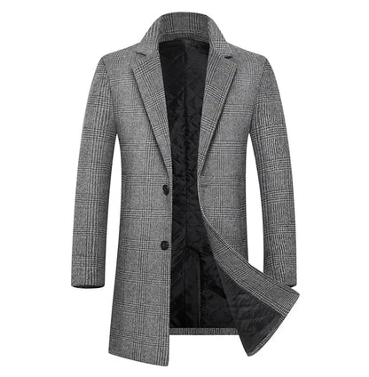 Fashion Plaid Single Breasted Jackets Men&