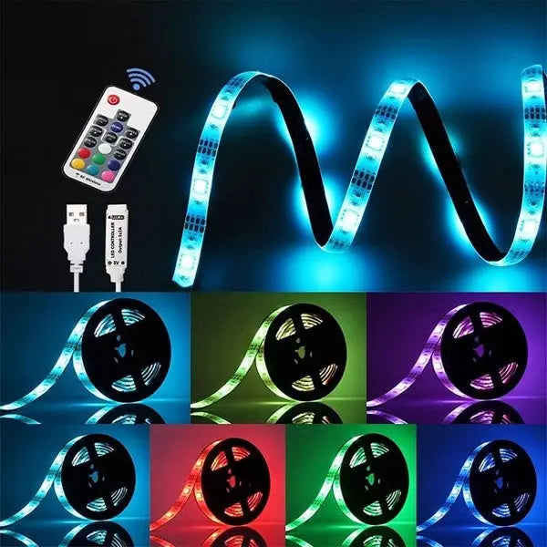 Waterproof RGB Led Strip Lights for Bedroom TV Backlight Kit Teal Simba