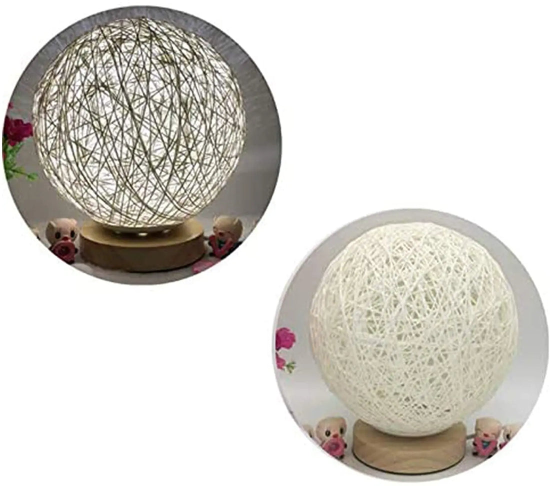 Wood Table Lamp Wood Decorative Bedside Moon Lamp USB Charger Teal Simba