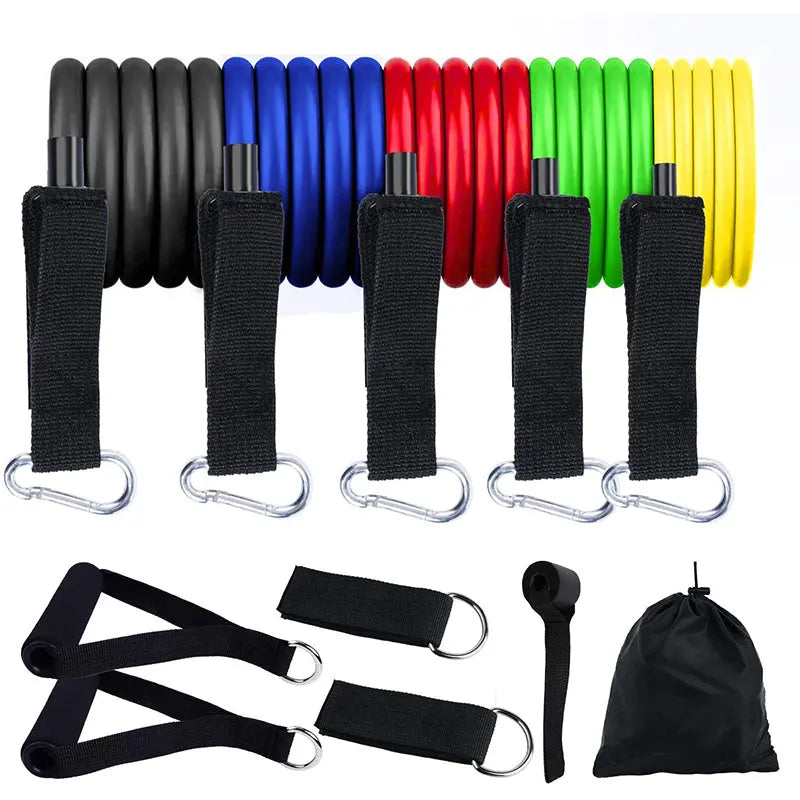 11Pcs Fitness Equipment Resistance Band Set Teal Simba
