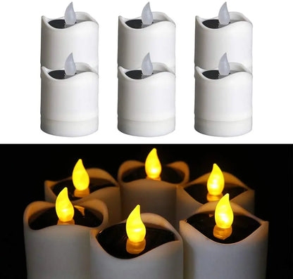 Solar Powered LED Candle Lights for Wedding Party Christmas Decoration Teal Simba