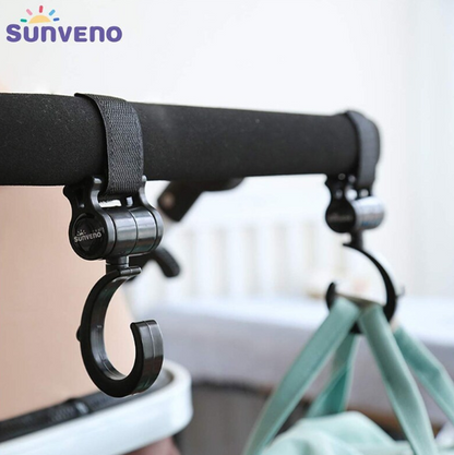 Universal Stroller Hooks 2 Pack Maroon Chronos