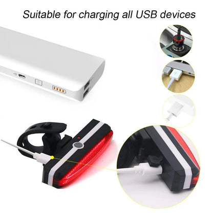 Waterproof, USB Rechargeable Tail Light, LED, Universal Mounting Ivory Coeus