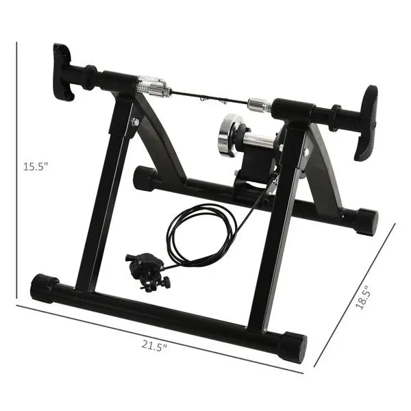 Soozier Indoor Magnetic Bike Bicycle Trainer Stand 5 Level Resistance Taupe Shadow