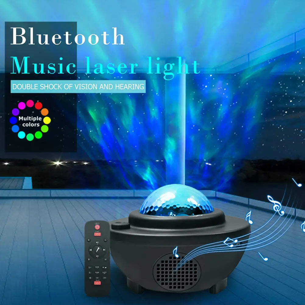 Colorful Starry Sky Galaxy Projector with Bluetooth Speaker Teal Simba