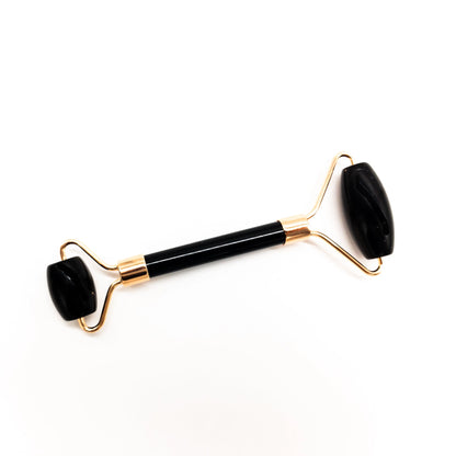 Copper &amp; Crystal Face Roller - Massager Pink Corydalis