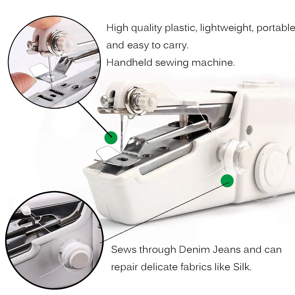 Portable Handheld Sewing Machine with Accessories Teal Simba