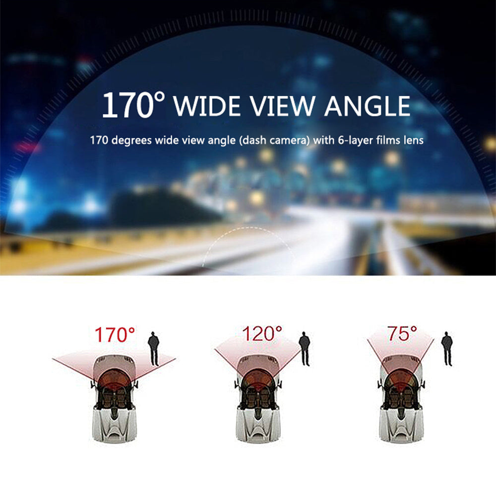 4&quot; Dual Lens 1080P FHD 1.0MP Dash Camera Car DVR Teal Simba