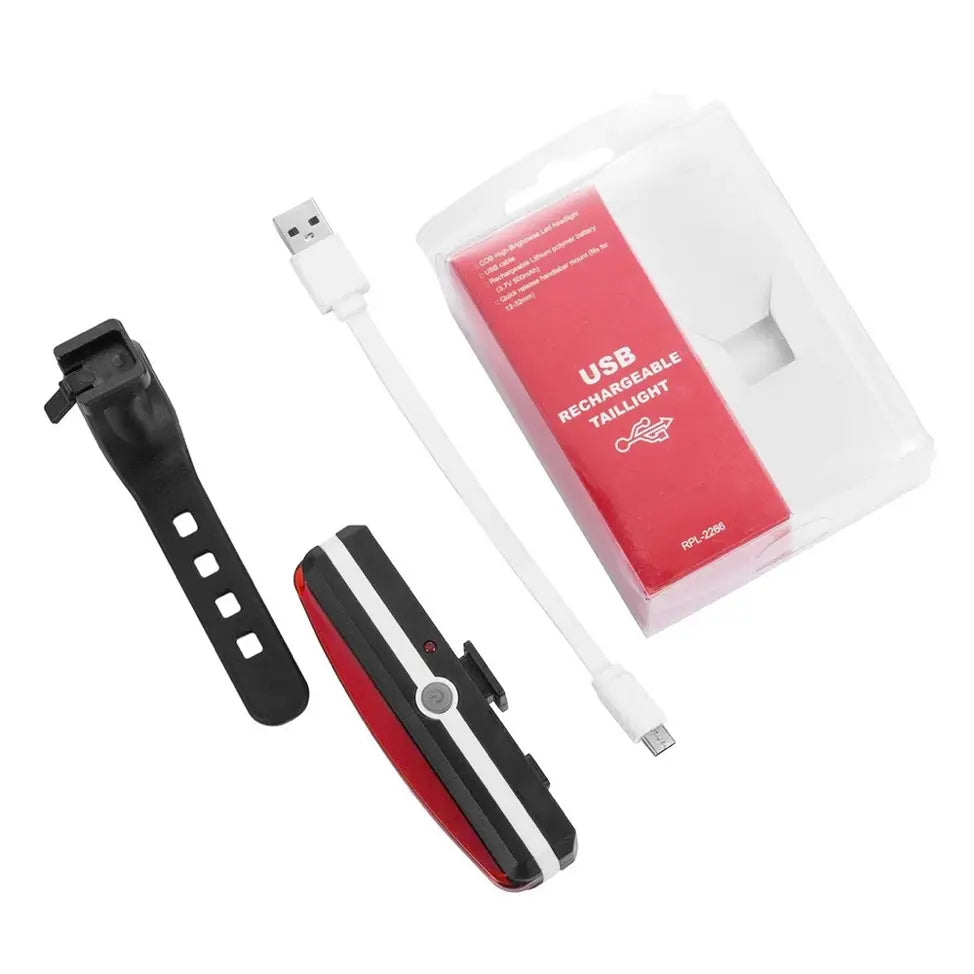 Waterproof, USB Rechargeable Tail Light, LED, Universal Mounting Ivory Coeus