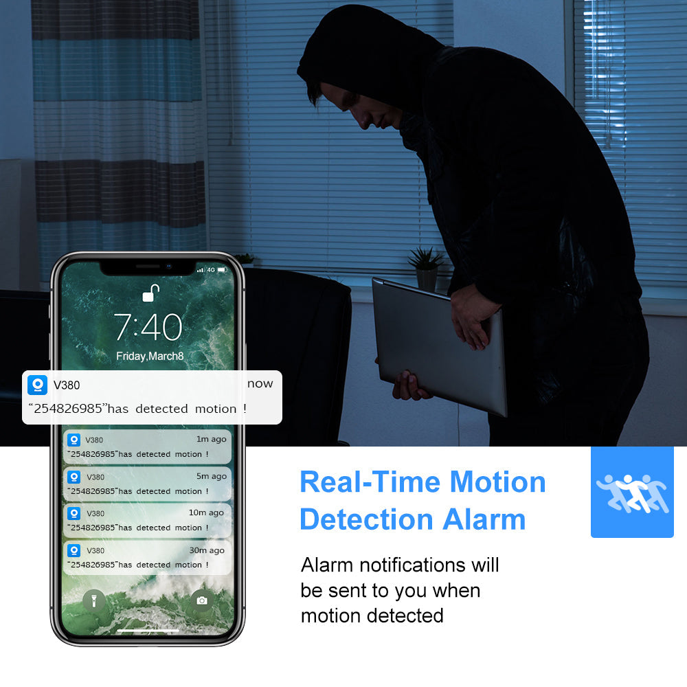 HD 2MP 1080P Wireless Mini Wifi Camera Night Vision Ip Camera Teal Simba