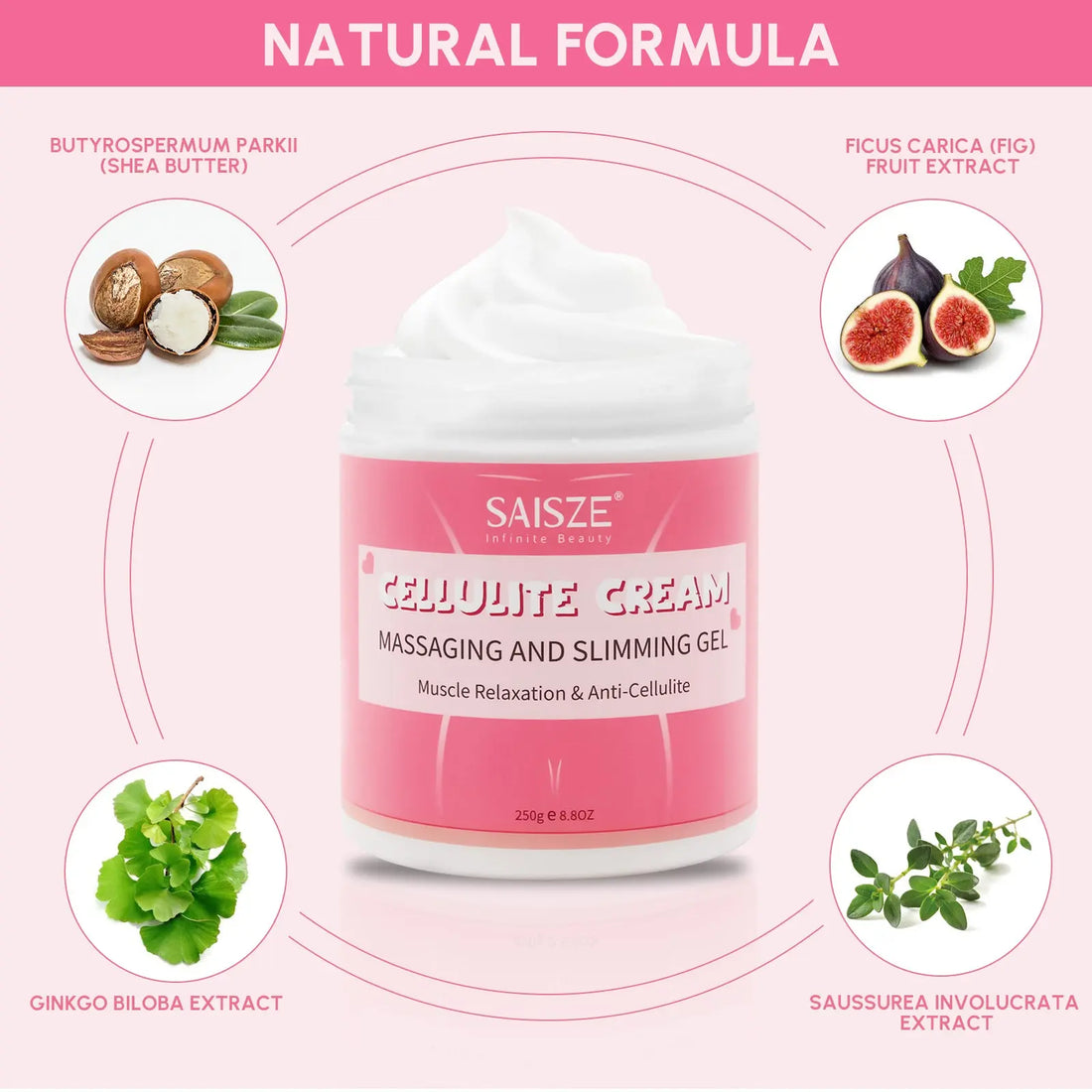 Anti Cellulite Slimming Body Sculpting Hot Cream Firming Body Lotion Pink Iolaus